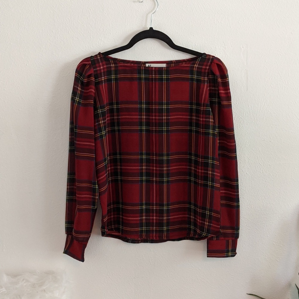 See through check blouse